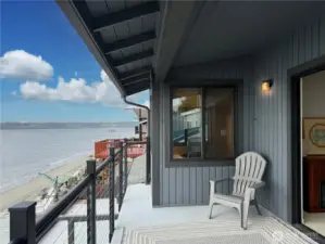 Private deck off 2nd floor master