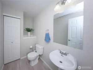 Guest half bath on main level