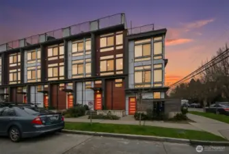 Unit 728 intentionally selected by seller for its views and the offset wall alignment with the neighbor for optimal noise reduction.