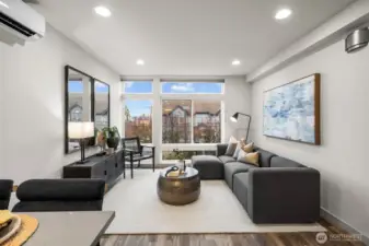 Abundant natural light from these south facing windows.