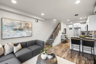 The common living area resides one floor up from your entry- ideal for privacy from the street.