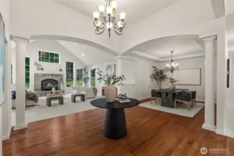 Spaciously designed, this open concept home brings seamless transitions into reality.