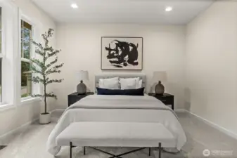 Wake up refreshed in this comfortable guest bedroom.