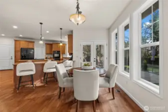 Escape to the backyard through these charming french doors.