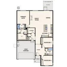 Marketing rendering of floor plan- may vary per location.