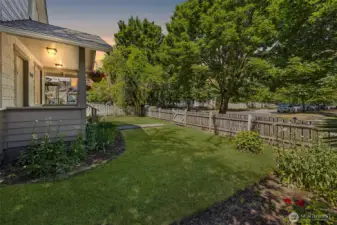 Nicely landscaped and fully fenced.