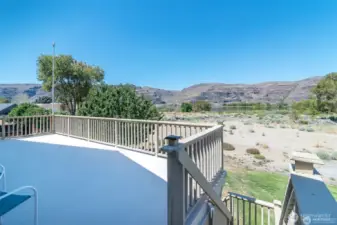 Looking to the right from the deck. Views are amazing! Watching the boats go by is great!