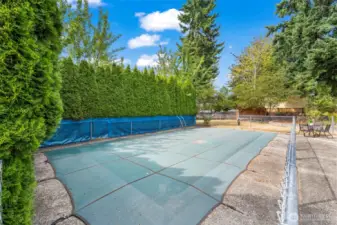 Covered inground pool