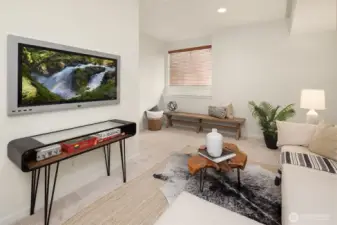 Here's a different angle of the bonus room. The window lets in a generous amount of natural light.