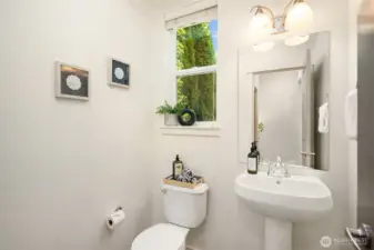 A perfectly located powder room.
