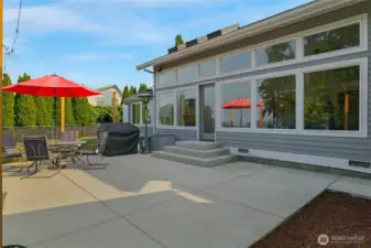 Patio poured in May 2024