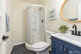 Updated bathroom on the lower level