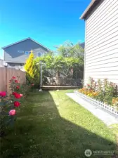Long Flower-bed on the side of the house