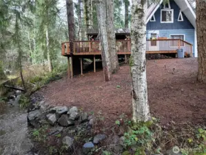 seasonal creek runs through the property