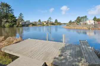 Dock is complete with bench