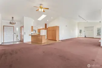 Open floor plan allows for everyone to feel included