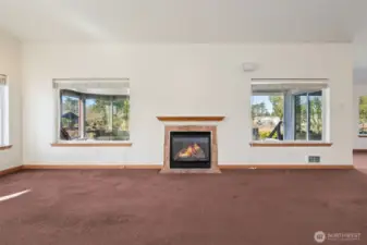 And propane fireplace to bring in those cozy vibes