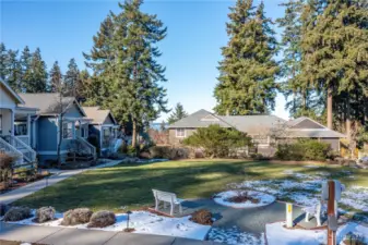 Beautiful central common area in this delightful neighborhood.