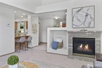 Cozy Gas Fireplace