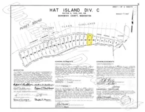 Map showing tidelands