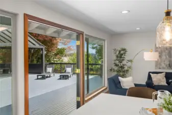 Slider to deck in Living Room