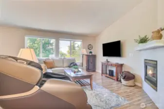 gas fireplace makes it cozy in main floor living space