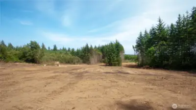 Looking south east from building site. Septic on left past big rock. Propery is surveyed & although its marked, seller is in process of flagging so its easy for you to discern. More pictures coming as this is still in development stage with rocking roads and driveways. Drone pictures coming soon too.