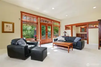 Bright and beautiful, this living room is the place to gather.
