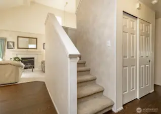 From the garage entry