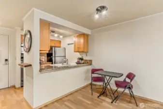 Dining room off the kitchen and Living space