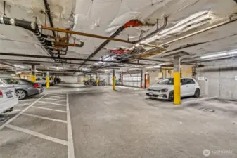 Secure Underground garage with bike storage