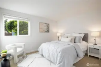The second bedroom upstairs.