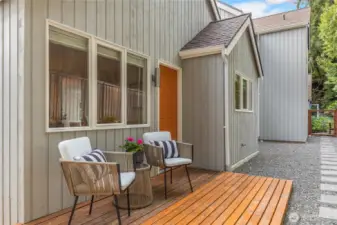 The back deck. A wonderful private space to lounge or dine.