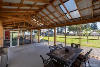 Stunning fully enclosed sunroom/ entertainment area.
