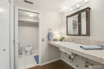 MAIN floor primary suite bathroom.