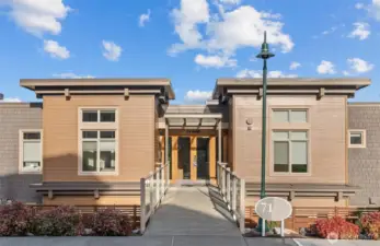 Point Edwards living at its finest! 2 story layout with vaulted ceilings and tons of natural light from the vast windows. Sun soaked, huge private patio for entertaining. Downstairs is the recently remodeled chef's kitchen, full bath, dining, and living/dining room area. Upstairs features a large primary bedroom, custom walk-in closet and spacious bathroom, loft and laundry. New, beautiful flooring throughout and powered window coverings. 2 covered/secured parking spaces. Point Edwards is a highly sought after community that offers fabulous amenities - two clubhouses with full kitchens, two outdoor pools, two work-out venues, a 34-seat theater, and three short-stay guest suites. Trail with unobstructed views of the Olympics and Puget Sound.