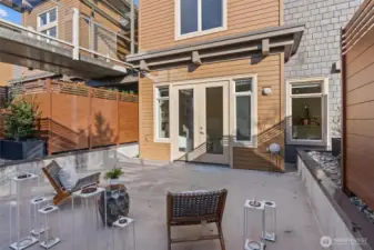 Massive private courtyard.  An incredible amenity to a condo! Perfect additional entertaining space or a wonderful place to simply relax.