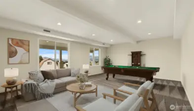 Lower-Level Family Room with patio access.