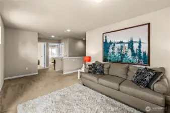 Upper floor loft for additional living/flex space