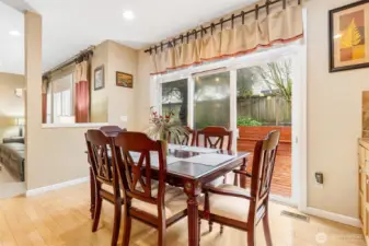 Plenty of space for a full sized table for every day meals made special.