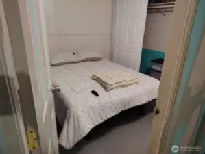 Primary Bedroom with space for a Queen size bed.  Bedroom furnishings stay with the home.