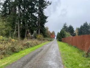 8th Ave NW becomes a gravel road to the property.