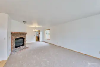 Living room with fireplace