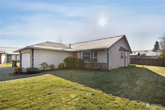 Plenty of room to play in the front and side yards. This home sits at the end of a quiet drive.