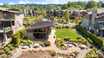 Barbee Mill Club House with Lake Washington Waterfront.