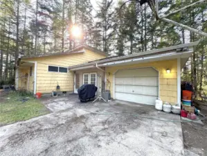 Main home and attached garage