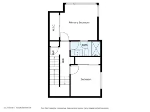 This is the Third-floor plan with bedrooms and bath.