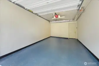 Finish attached 1 car garage with expoxy floor