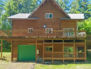 The garage is built very tall for RV storage.