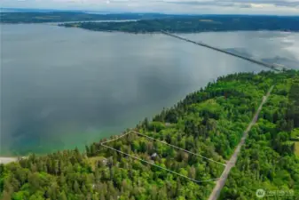 Aerial view. Easy access to Hood Canal Bridge